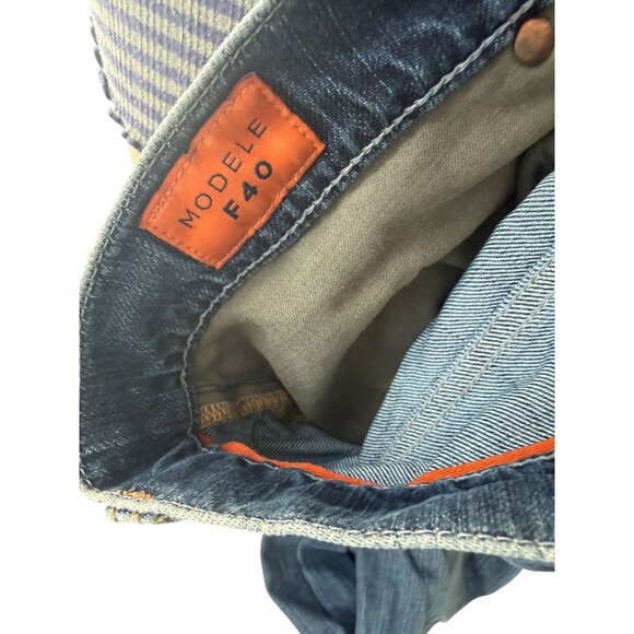 FACONNABLE Men's Medium Wash Straight Leg Modele 40 Jeans Size 35 x 30 - Picture 9 of 11